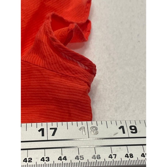 Banana Republic Silk Blend Ruffle Blouse S Small Flutter Split Sleeve Button Up - Picture 7 of 9